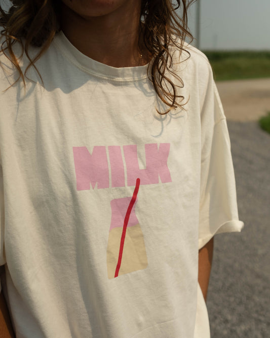 PREORDER mom's pink milk tee